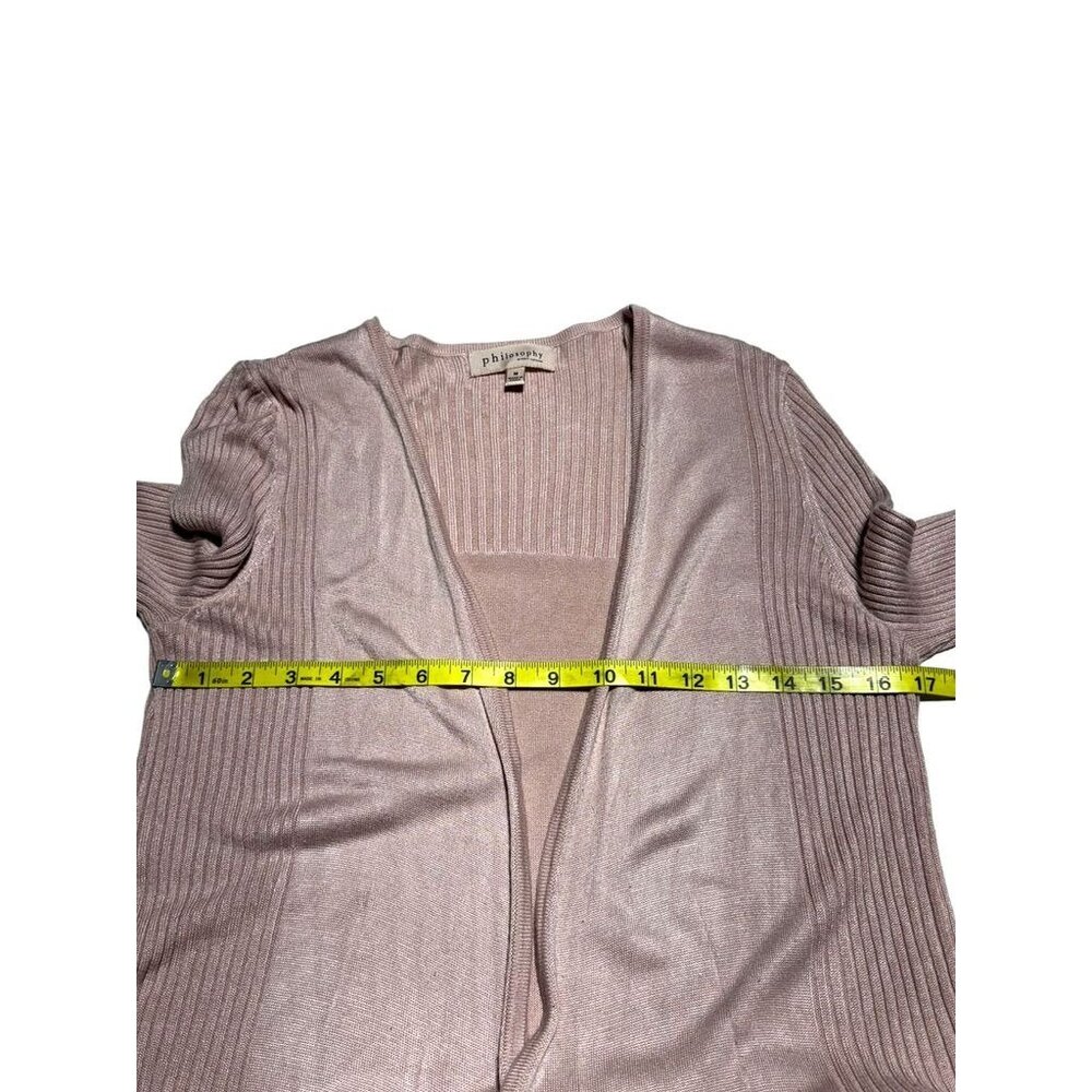 Philosophy Long Cardigan Pink Size Medium - Picture 6 of 7
